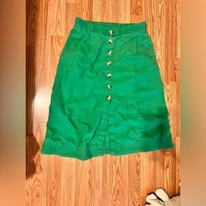 Universal Thread Vibrant Green A-Line Skirt